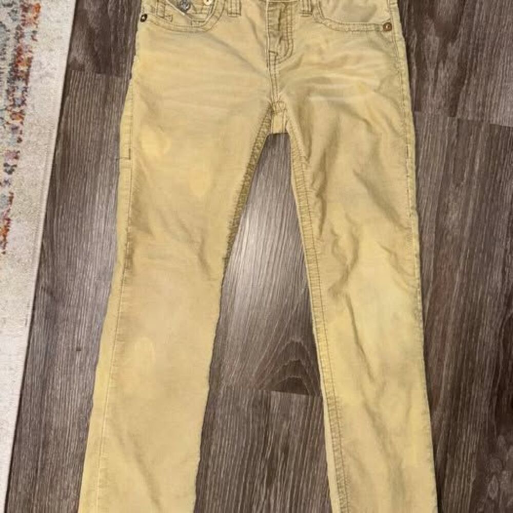 True Religion Geno Relaxed Slim Corduroy Pants Tan Khaki Size 8 Kids Boys